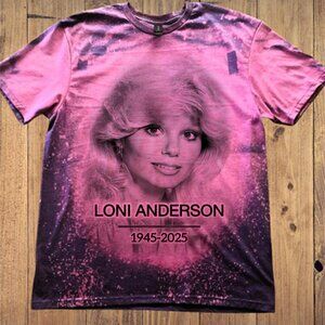 Loni Anderson Memorial Bleached Shirt with Free Leather Keychain
